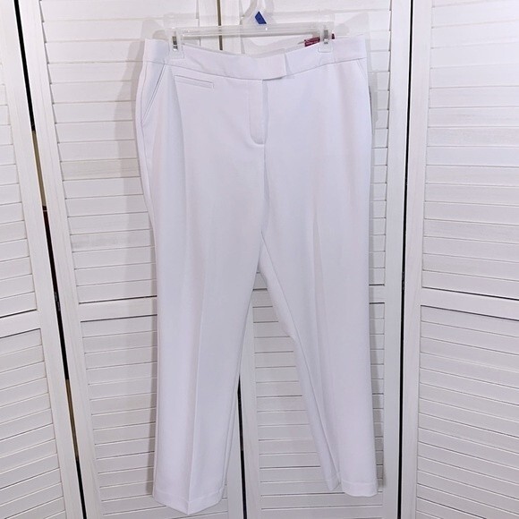White Dress Pants Size 16 Straight Leg Investments NWT - Picture 5 of 12
